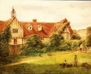 Gärtner mit den Stallungen im Hintergrund von Alexander Nasmyth