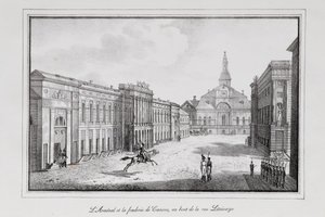 Ansicht des Arsenals und der Gießerei in St. Petersburg, Serie Ansichten von Sankt Petersburg von Alexander Pluchart