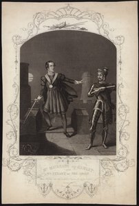 Mr. Macready als Hamlet und Mr. Stuart als Der Geist von Alexander Reid