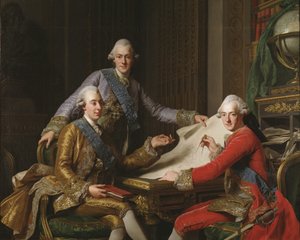 König Gustav III. von Schweden und seine Brüder von Alexander Roslin