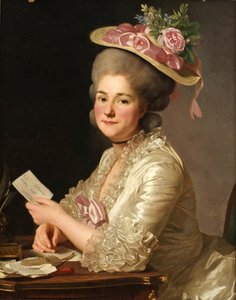 Porträt von Marie Emilie Cuivilliers, geb. Boucher, 1779 von Alexander Roslin