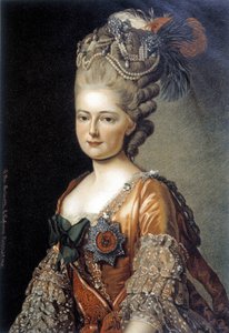 Porträt der großen russischen Herzogin Maria Feodorovna, gemalt 1777 vom schwedischen Maler Alexander Roslin (1718 - 1793) von Alexander Roslin