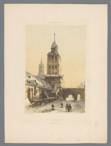 Sint-Servaasbasiliek in Maastricht, St Servais (Côté Nord) (Titel auf dem Objekt), Monuments de Maestricht (Serientitel) von Alexander Schaepkens