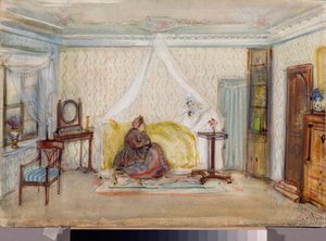 Bühnenbildentwurf für die Oper "Eugen Onegin" von P. Tschaikowski von Alexander Sredin