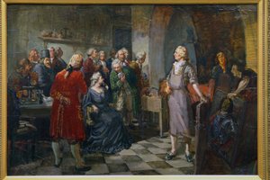Kaiserin Elisabeth von Russland besucht M. Lomonossow von Alexander Vladimirovich Makovsky