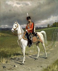 Porträt von Kaiser Nikolaus II. 1868-1918, 1907 von Alexander Vladimirovich Makovsky