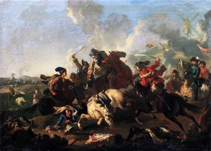 Szene aus der Schlacht von Poltawa von Alexander von Kotzebue