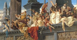 Das Wagenrennen (Detail) von Alexander von Wagner