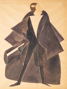 Kostümentwurf für das Stück Genosse Khlestakov von Dmitri Smolin, ca. 1921