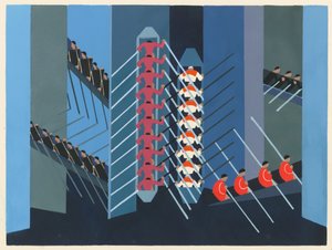 Bühnenbild aus dem Portfolio Décors de Théâtre, 1930 von Alexandra Alexandrowna Exter