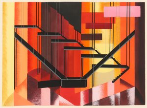 Bühnenbild aus dem Portfolio Décors de Théâtre, 1930 von Alexandra Alexandrowna Exter
