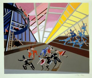Bühnenbildentwurf für ein Ballett, Illustration aus 