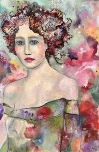 Gelassenes florales Porträt von Alexandra Higgins