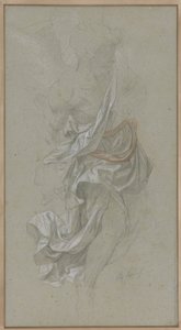 Draperiestudie für einen Engel, der Gott dem Vater dient, in Le Paradis Perdu von Alexandre Cabanel