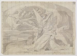 Studie für Der Tod des Moses, 1851 von Alexandre Cabanel