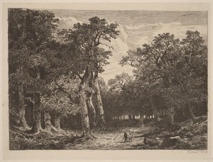 Paar in einer Lichtung von Alexandre Calame