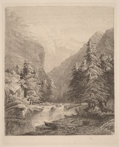 Bergwasserfall von Alexandre Calame
