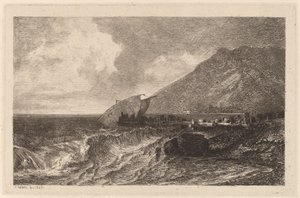 Schiffswrack an der Küste von Alexandre Calame