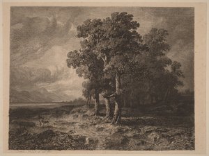Bäume im Sturm von Alexandre Calame