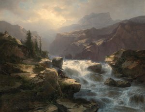 Handeck-Wasserfall an der Grimsel von Alexandre Calame