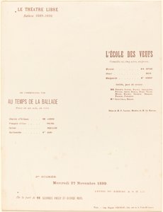 Die Schule der Witwer; In der Zeit der Ballade von Alexandre Charpentier