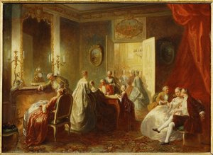 Unterhaltung nach dem Abendessen im 18. Jahrhundert von Alexandre Couder