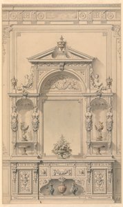Entwurf für Meuble de Vestibule von Alexandre Eugène Prignot