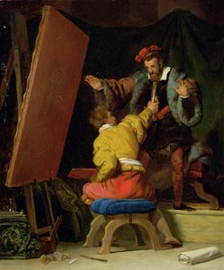 Aretino im Atelier von Tintoretto, 19. Jahrhundert von Alexandre Evariste Fragonard