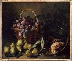 Stillleben, Feigen und Pflaumen von Alexandre Francois Desportes