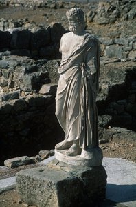 Statue des Asklepios, La Escala, Katalonien, Spanien