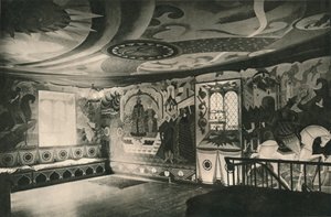 Dekorationen in einer Halle, um 1927 von Alexandre Jacovleff