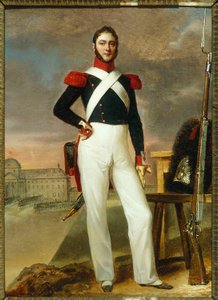 Marin Burty, Händler von Neuheiten, in Grenadieruniform