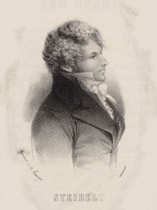Porträt des Pianisten und Komponisten Daniel Steibelt, 1850 von Alexandre Leroux