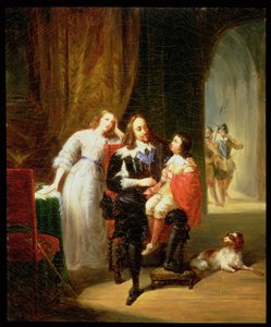 Karl I. (1600-49) wartet auf seinen Prozess, Prinz Heinrich (1640-60) sitzt auf seinem Schoß