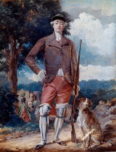 Ganzkörperporträt von Charles-Philippe von Frankreich (1757-1836), Graf von Artois, zukünftiger Charles X, im Jägeranzug