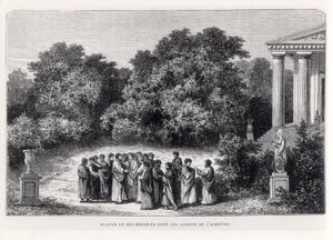 Plato und seine Schüler im Garten der Akademie, aus 