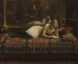Der Künstler und sein Modell - Harlamov, Alexei Alexeyevich - 1875 - Private Sammlung von Alexei Alexevich Harlamoff