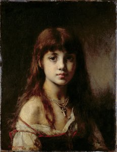 Die Tochter des Künstlers, 1884 von Alexei Alexevich Harlamoff