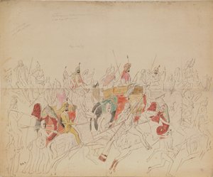 Maharaja Sher Singh von Punjab und sein Hof, 1846 von Alexei Dmitriyevich Saltykov
