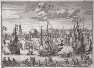 Ansicht von Sankt Petersburg, 1727 von Alexei Fyodorovich Zubov