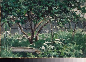 Eine Ecke des Gartens von Alexei Steipanovitch Stepanov