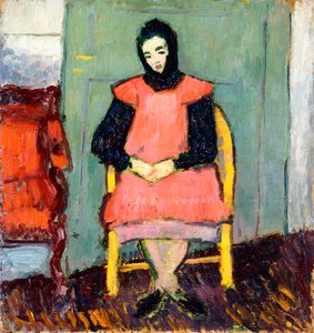 Mädchen im gelben Stuhl, 1906-07