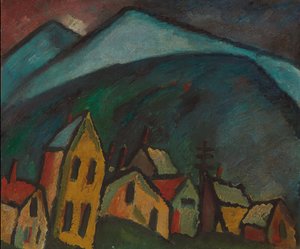 Berglandschaft mit Häusern, 1912 von Alexej von Jawlensky