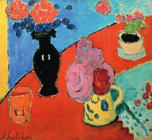 Stillleben mit Vase und Krug, von Alexei Jawlensky von Alexej von Jawlensky