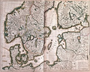 Norwegen, Dänemark, Finnland und die Ostsee von Alexis Hubert Jaillot