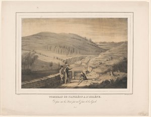 Grab von Napoleon auf St. Helena, Tombeau de Napoléon à Ste. Hélène (Titel auf Objekt) von Alexis Bafcop