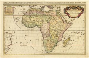 Karte von Afrika 1692 von Alexis-Hubert Jaillot