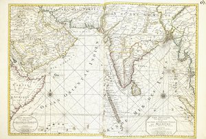 Karte von Afrika, Arabien und Indien
