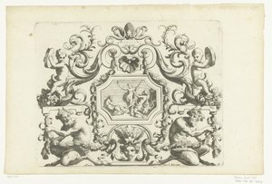 Achteckiges Paneel mit Orpheus und Eurydike von Alexis Loir (I)