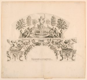 Fächerblätter, achte und neunte Platten des Sets "Divers Desseins de grands Eventails, Encrans, et autres Ornamens, inventés et gravés par Nicolas Loire" von Alexis Loir